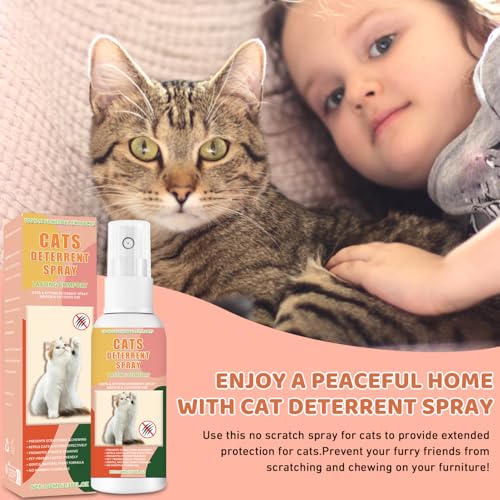 Tetra Cat Deterrent Spray, Natural No Scratch Spray for Cats Keep Off Cats and Kittens Scratching Furniture, Sofas, Rugs, Curtains, Plants, Safe & Effective, 100ml - color: deep pink