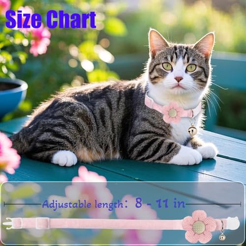 Breakaway Cat Collars with Bells, MUZIEBA Kitten Collar for Girl Boy Adjustable Safety Kitty Collars for Cats Puppy and Small Pets (Purple + Yellow) - color: Purple + Yellow