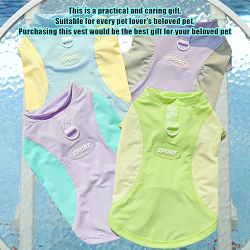 Dog Cooling Vest,Sunblock Dogs Shirts Quick Dry Lightweight and Breathable Dog T-Shirts with D-Ring Sleeveless Pet Clothes for Small Medium Large (Gray, Small) - color: Gray, size: Small