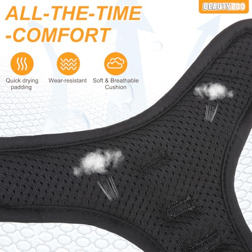 BEAUTYZOO No Pull Dog Harness Small, Adjustable Dog Harness and Leash Set -Easy Wearing with 3 Buckles/Control Handle,No Choke Soft Padded Reflective Pet Vest for Training Walking Hiking, S - color: Geometry, size: S: chest 14"-24"