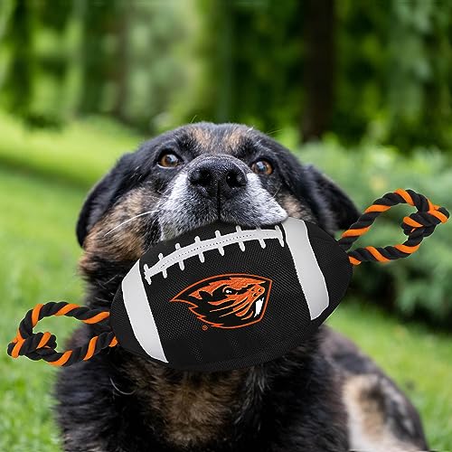 Pets First NCAA Nylon Football Dog Toy - color: Oregon State Beavers
