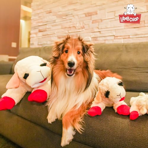 Multipet Lamb Chop Dog Plush Toy - Squeaky Toy for All Dogs - Extra Soft Plush - Stuffed Animal for Cuddling & Playing - Jumbo (24", Cream) - size: 24" Jumbo, style: White