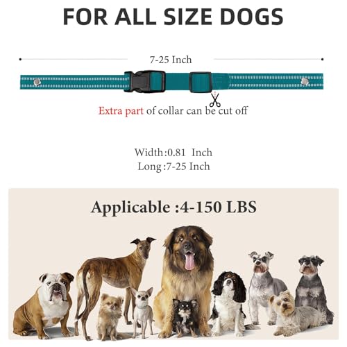 Collar Replacement Strap, Reflective Replacement Nylon Collar Strap Dog GPS Training Bark Receiver Collars, Durable Adjustable E Collar Straps for Small Medium Large Dogs, Green - color: Green