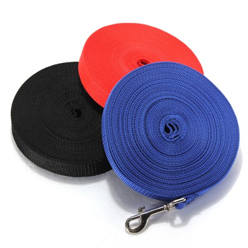 25FT/7.5M Long Leash Dog Obedience Recall Training Agility Lead for Training Play Camping or Backyard (Black)