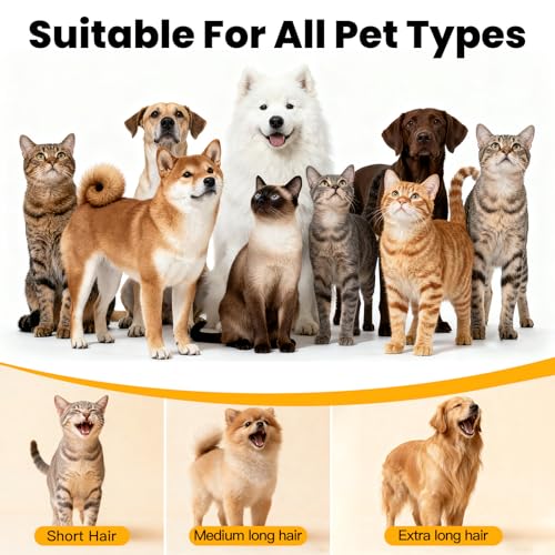 FIXR Dog Grooming Vacuum, All-in-One Pet Grooming Kit with Hair Clipper & Shedding Brush, Low Noise 12,000Pa Dog Hair Remover Vacuum, Pet Groomer Set with Cleaning Brushes, PG01