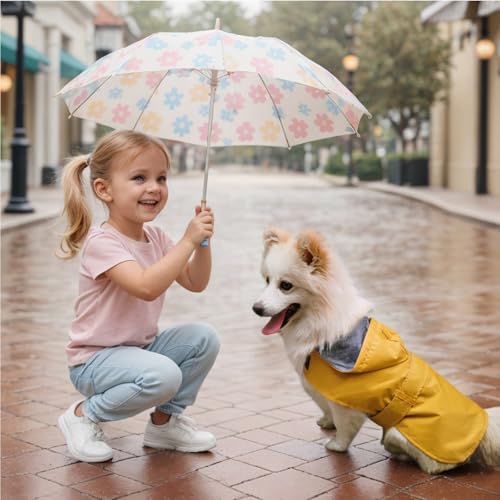 Dog Raincoat Small Dog Rain Jacket Poncho Waterproof Pet Rain Suit Double-Layered for Puppy Small Dogs Breathable Lining Hooded Leash Hole Adjustable,Yellow,XS,Back Length 4.6-6.7 inches - color: Yellow, size: XS:Back Length 4.6-6.7"