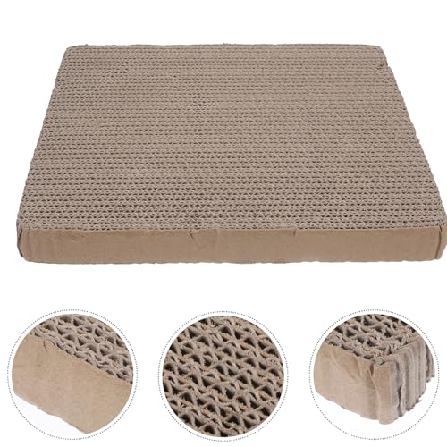 PRETYZOOM Replaceable Cat Scratching Board Pad, Sturdy Corrugated Cardboard Scratcher, Round Replacement for Indoor Kitten Scratcher, Reusable Wear-Resistant Scratch Pad for Cat Furniture