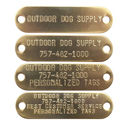 Outdoor Dog Supply Personalized 1" Reflective Yellow Extra Long D-Ring Dog Collar with Custom 3/4" Brass Nameplate | Waterproof, Odor-Resistant, Adjustable for Large and Giant Breed Dogs - color: Yellow