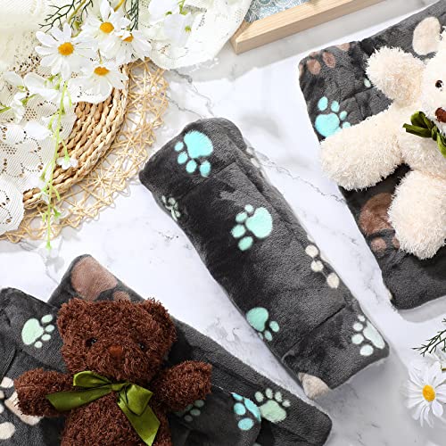 Tuanse 4 Pack Ultra Soft Dog Cat Bed Mat Small Animal Guinea Pig Bed with Cute Print Reversible Fleece Dog Crate Kennel Pad Cozy Washable Thickened Hamster Pet Beds Mat(13 x 10 Inches,Black) - color: Black, size: 13 x 10 Inches