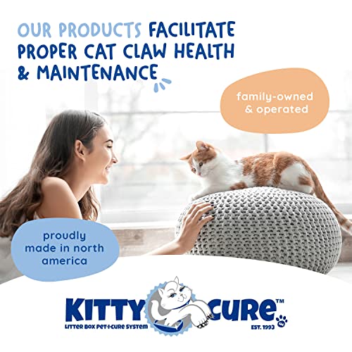 Cat Nail File Scratcher, Odor-Resistant Litter Box Emery Board Scratcher Pad, No Peeling Needed, Waterproof, Non-Toxic & Long-Lasting Cat Scratcher that Files Nails