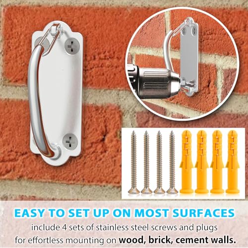 Heavy Duty Stainless Steel Dog Leash Wall Hook,Ultra-Secure Tie Out Anchor for Yard&Home,Anti-Escape Dog Chain Parking Hook,Rust-Proof&Easy to Install - size: X-Large