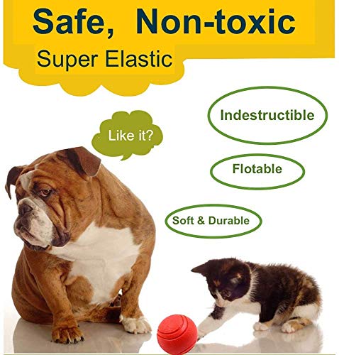GaesQae Hard Rubber Balls for Dogs,Dog's Solid Rubber Bouncy Ball Bite Resistant and Indestructible Dog Training Ball,Dog Balls for Aggressive Chewers