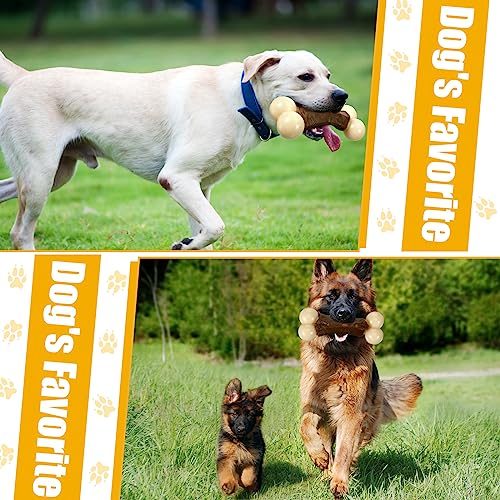 Sosation 3 Pack Chew Toys for Aggressive Chewers, Bone Toys Nylon Beef Flavor Dog Teething Toys for Large/Medium/Small Puppies Breeds(Large, Mixed Style) - size: Large, style: Mixed Style