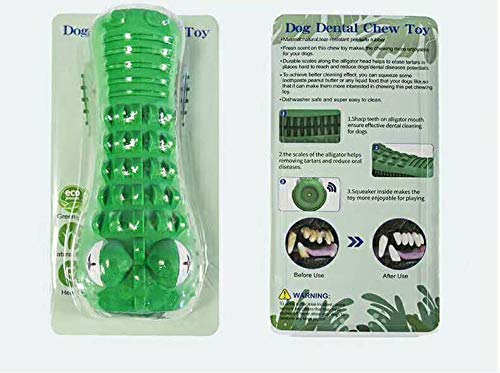 Dog Chew Toys for Aggressive Chewers β Alligator Dog Chew Toy for Large, Medium & Small Dogs β Tough Natural Rubber for Teeth Cleaning β Squeaky Interactive Dog Toys to Keep Them Busy