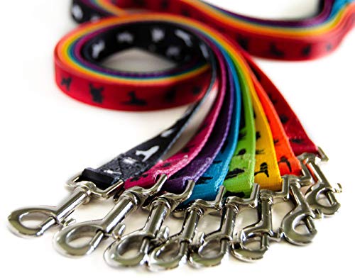 EcoBark Teacup Dog Leash - Soft & Reflective Toy Breed Leashes with Padded Handle - Strong & Durable - Training and Pulling for Tiny & Small Dogs (Red) - color: Red, size: 6 ft x 5/8 in - Thinnest Width