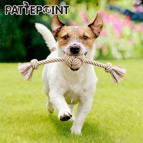 Dog Rope Toy for Small Dog 3pcs, Natural Chew Toys for Puppy, Medium & Small Dogs, Tug of War Rope for Puppies Clean & Relieve Teething - size: 3pcs