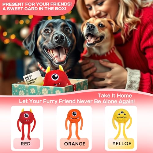 Fida Dog Chew Toys for Aggressive Chewers(3in1),Squeaky Dog Toys for Large Dogs,Interactive Dog Toys to Keep Them Busy, Dog Ball for Small, Medium and Large Dogs(Red) - color: Red