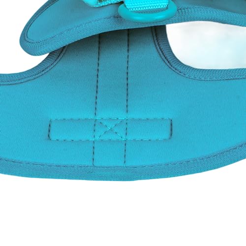 Adjustable Soft Breathable Escape Proof Dog Vest Harness, Pet Chest Harness for Small Dogs and Puppies, Bright Color Safety Design with Dual D Rings for Walking and (S) - color: Blue