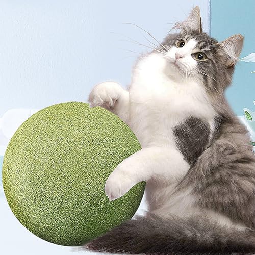 Catnip Balls for Cats - 4 inches Diameter Catnip Ball, Interactive Cat Toy for Indoor Cats, Cat Nip Licking Balls - size: 4 inch