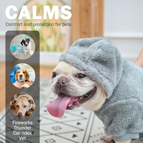 SCENEREAL Fleece Dog Sweaters Hoodie for Small Medium Large Dogs Girls Boys, Plush Fuzzy Dog Clothes Hoodies with Leash Hole, Winter/Fall Puppy Cold Weather Coat, Sherpa Hooded Sweatshirt, Burgundy SM - color: Burgundy, size: Small-Medium