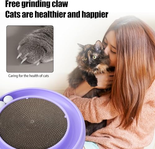 Round Cat Scratcher Replacement Pads -Circle Scratcher Pad Cardboard Cat Scratchers Refill 10 inch Diameter 7/8 inch Thickness(Replace Cardboard 2PCS) - color: Replace cardboard 2PCS