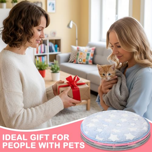 4 Pack Self Heating Cat Bed Cat Self Warming Pad with Removable Cover Extra Warm Thermal Pet Pad Washable Pet Crate Mat Anti Slip Kennel for Indoor Outdoor Pets (Star,16 x 16 Inches) - size: 16 x 16 Inches