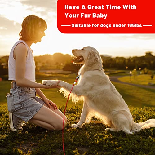 Dog Tie Out Cable - 10/15/20/25/30 FT for Large Dogs Up to 165 lbs with Durable Clips and Steel Wire - color: Red, size: 10ft