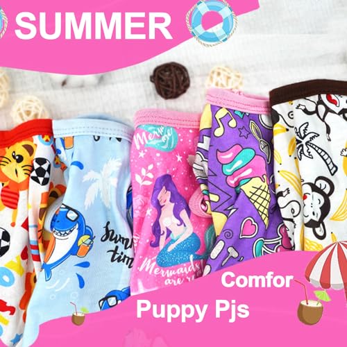 Dog Pajamas for Small Medium Dogs, Summer Cute Dog Clothes, Soft Stretchy Doggie Onesies Puppy Outfit (Pink, Large) - color: Pink, size: Large