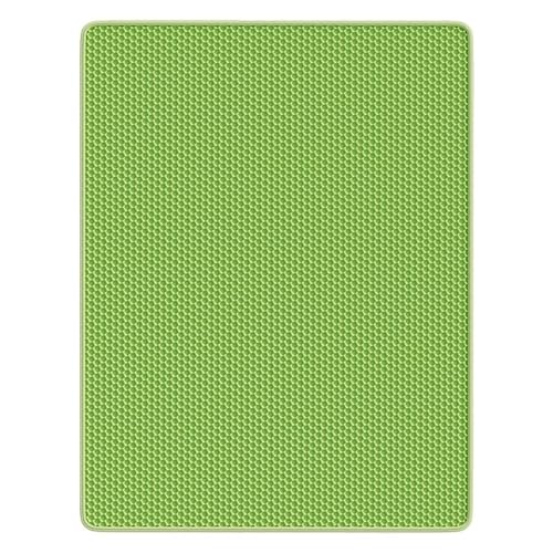 Foldable Pet Litter Mat with Textured Top Keeps Litter Contained and is Kind on Nails Control Pad - color: Green