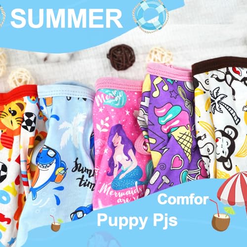 Dog Pjs Dog Pajamas for Small Medium Dogs Summer Cute Dog Clothes Boy Girl Soft Stretchy Doggie Puppy Clothes Cat Pet Jammies Outfit (X-Large) - color: Blue, size: X-Large