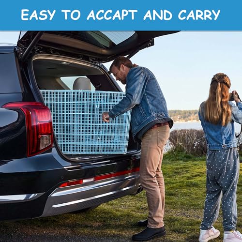 36 Inch Medium Dog Crate for Medium Dogs Durable Foldable Medium Dog Kennel Indoor, Double Door/Leak-Proof Removable Tray/Handle, for Shop/Home/Outdoor, Metal Dog Crate, 36 Inch Dog Crate Puppy Crate