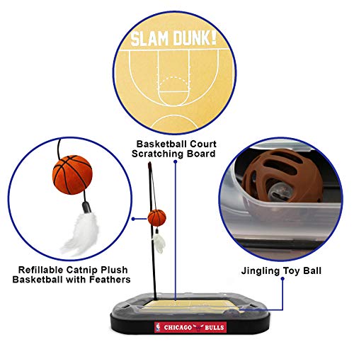 CHICAGO BULLS Basketball Cat Scratcher Toy - color: Chicago Bulls