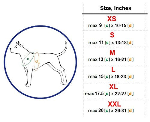 Dogs My Love Soft Vest Harness for Dogs and Puppies 6 Sizes Blue (L (Neck Max: 15"; Chest Girth: 18"-23")) - size: L (Neck Max: 15"; Chest Girth: 18"-23")