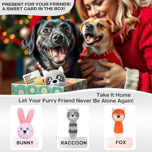Fida Squeaky Dog Toys for Aggressive Chewers 3 in 1, Dog Chew Toys with 3 Layers,Interactive Dog Toys for Large Dogs Balls to Keep Them Busy for Small Medium Dogs(Raccoon) - color: Grey Raccoon