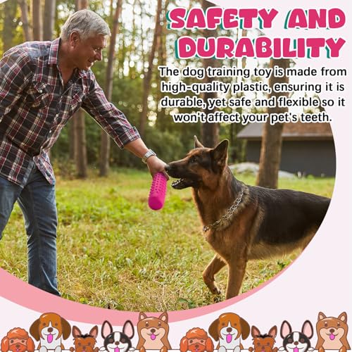 Blueweenly 4 Pcs Dog Bumper Toy for Water Retrieving Plastic Puppy Training Dummy Dog Float Toy Lightweight for Float on The Water Pool Outdoor Training Hunting Fetching (Pink) - color: Pink