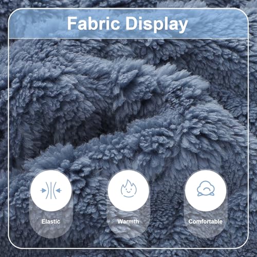 Dog Sweater Fleece Turtleneck Winter Dog Clothes for Small Dogs Girls Boy, Warm Fleece Puppy Pajamas Onesies, Pet Clothes Puppy Sweater Pjs, Doggy Jumpsuits Doggie Outfit,Blue,S - color: Blue, size: Small (Chest 15in )