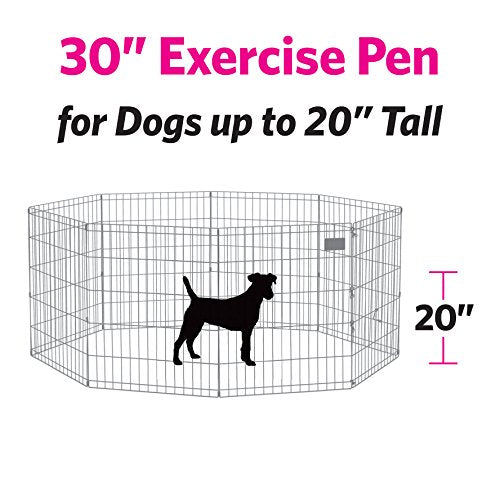 MidWest Homes for Pets Universal Pet Playpen 2-Panel Extension Kit | Fits Metal 30-Inch Dog Pens | Kit Measures, 24x30 Inch (Pack of 2) - color: Black, size: 30H-Inch Pen Extension Panel