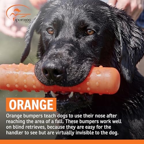 SportDOG Orange Plastic Dummies - Durable Soft Plastic Retriever & Hunting Bumper Training Accessory - Non-Toxic Weatherproof Material - High-Visibility Color