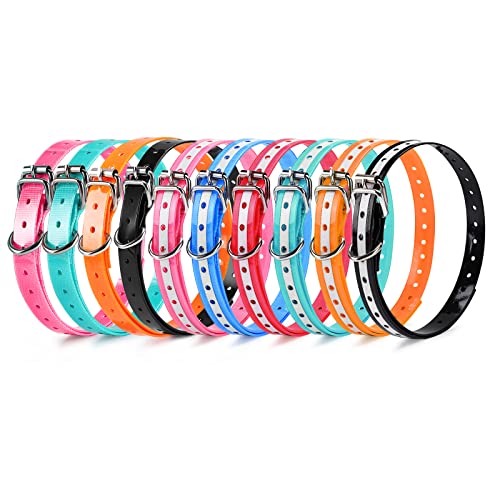 Replacement Collar Strap, Compatible with Petsafe,PATPET,Sportdog,Garmin,Dogtra,etc Most Training Collar/Fence Reciever, 3/4',Adjustable,Metal Buckled,Waterproof (Orange Pack2) - color: Orange