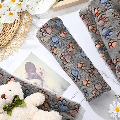 Tuanse 4 Pack Ultra Soft Dog Cat Bed Mat Small Animal Guinea Pig Bed with Cute Print Reversible Fleece Dog Crate Kennel Pad Cozy Washable Thickened Hamster Pet Beds Mat(13 x 10 Inches,Gray) - color: Gray, size: 13 x 10 Inches