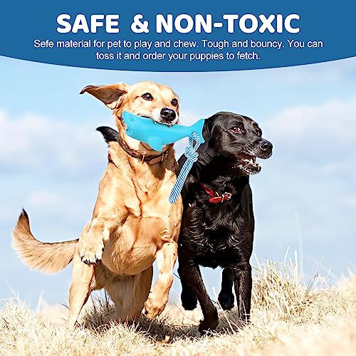 Floating Dog Chew Toy for Aggressive Chewers, Pool With Rope for Interactive Fetch & Play, Beach Set (Shark) - style: Shark