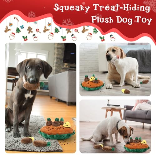 Skylety 7 Pcs Interactive Dog Toys Set, Snuffle Mat for Dogs, Treat Hiding Puzzle and Squeaky Plush, Sweet Potato Dog Toys for Small Medium Dogs, Training and Boredom Relief Plaything - style: Sweet Potato