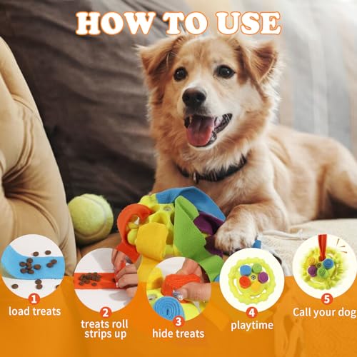 Romicta Snuffle Ball for Dogs, Interactive Dog Toys, Encourage Natural Foraging Skills, Slow Food Training to Relieve Boredom and Energy, Dog Chew Toys for Aggressive Chewers, Puzzle Toys for Dogs