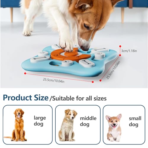 FOXMM Interactive Dog Puzzle Toy - Treat Dispensing Dog Enrichment Toys to Keep Them Busy, Squeaky Cognitive Training & Mental Stimulation, Fun Slow Feeder, Ideal Gifts for Dogs, Puppies, Cats - style: S-Level 2