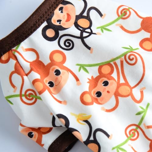Dog Pajamas for Small Dogs, Soft Thin Pjs Jammies Cat Doggie, Summer Pet Cute Puppy Clothes Outfits Dogs Boy Girl(Monkey,XS) - color: Monkey, size: X-Small (Chest 11.8 in)