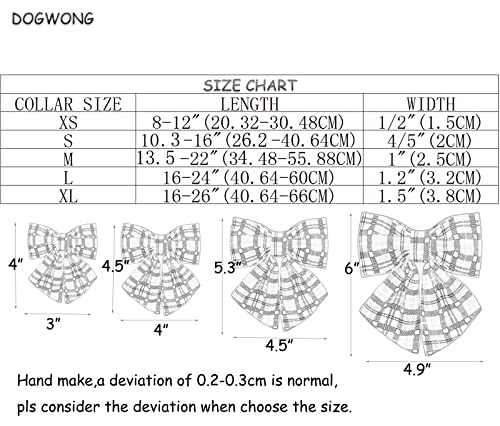 DOGWONG Summer Dog Collar with Bow tie - color: C: lgbt rainbow, size: S