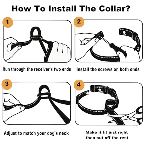 Aikko Collar Replacement Strap, Universal Dog Training Receiver, Reflective Adjustable Nylon GPS Ecollar, Durable Collar Band with Secure Buckle for Large Medium Small Dogs, Purple - color: Purple