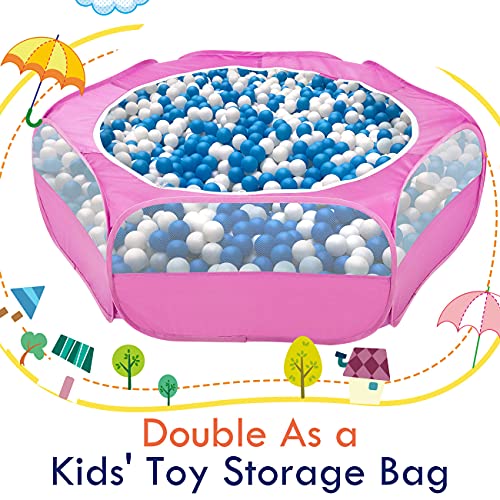 Pawaboo Small Animals Playpen, Waterproof Small Pet Cage Tent with Zippered Cover, Portable Outdoor Yard Fence with 3 Metal Rod for Chick/Kitten/Puppy/Guinea Pig/Rabbits/Hamster/Chinchillas,Magenta - color: B-Magenta