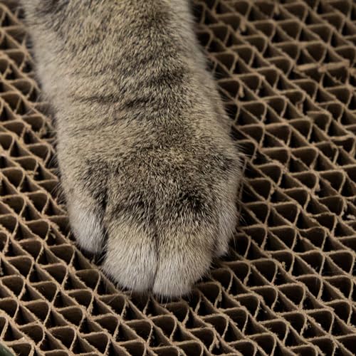 Kitty City Round Swat Ball Track Cat Toy with Scratcher, Interactive Toy for Cats and Kittens, Tan - color: C) Large Scratcher