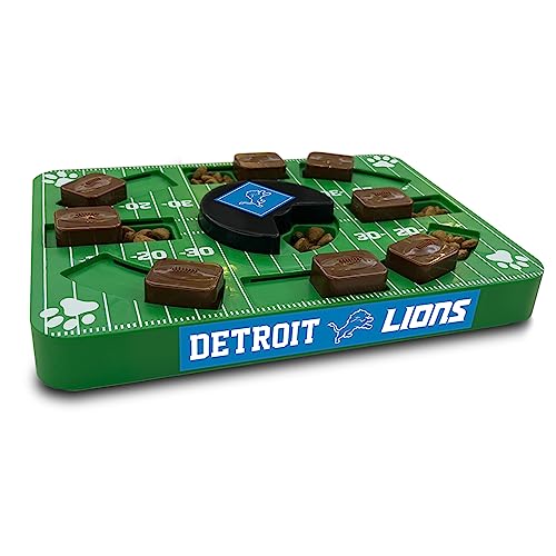Pets First NFL Detroit Lions Puzzle Toy, Puzzle Treat Dog Toy, Interactive Dog Treat Toy, Dog Puzzle - color: DETROIT LIONS, size: Standard